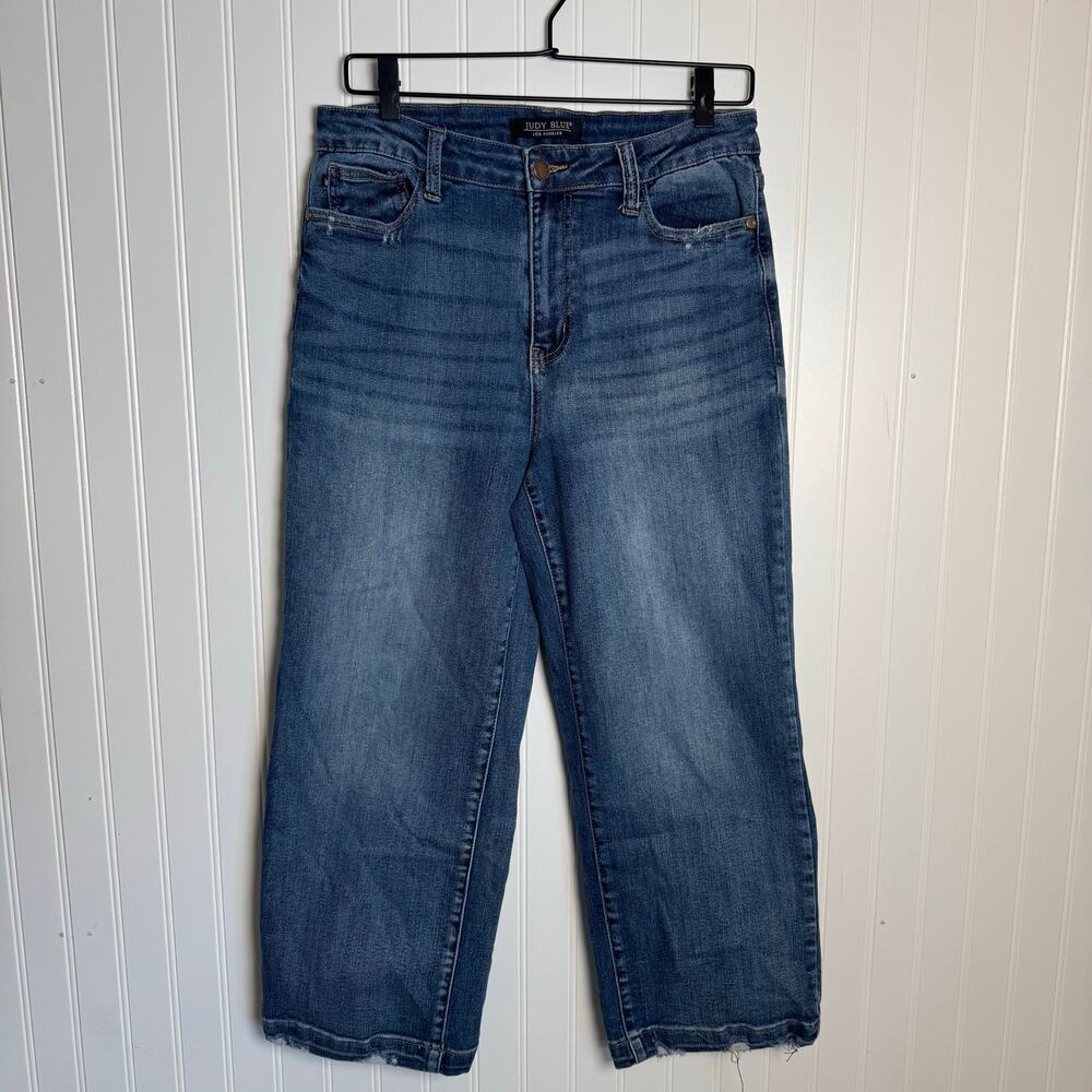 Judy Blue High-Rise Wide Leg Cropped Denim Jeans Women’s Size 9/29